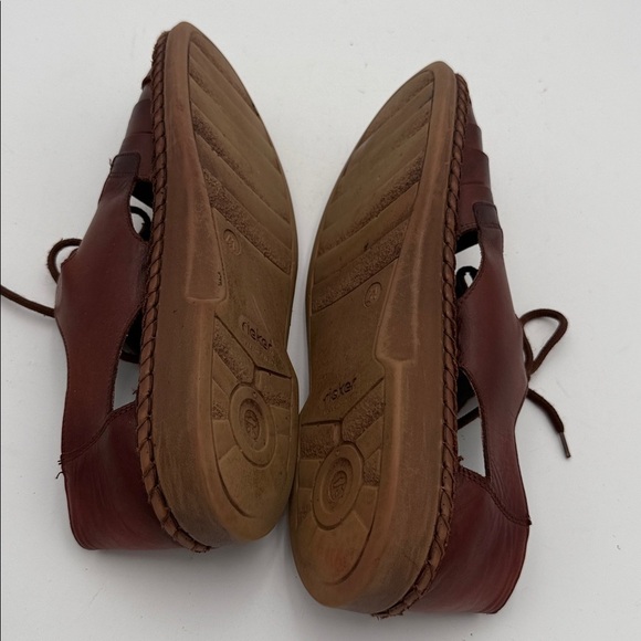 Rieker  Brown Leather fisher Sandals women 41 lace up retro casual Y2K vacation main image 6